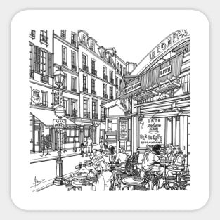 Paris Cafe Sticker